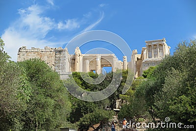 VIEW OF ACROPOLIS / PARTHENON GREECE Editorial Stock Photo