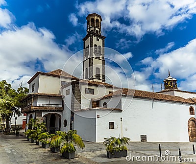 A view across the rear of the Parish of San Francisco of Asis in Santa Cruz, Tenerife Stock Photo