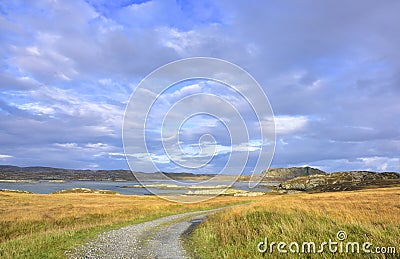 View from Scottish Hebridean Tidal Island Stock Photo