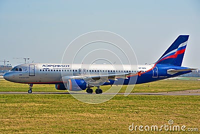 Aeroflot plane view Editorial Stock Photo