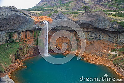 Salto Del Agrio, Copahue, Argentina. Stock Photo