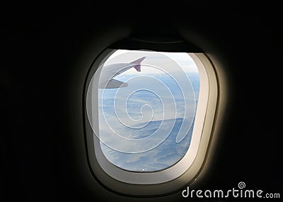 Airplane Window Stock Photo