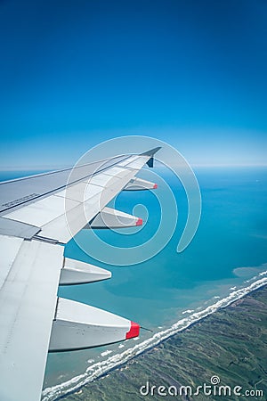 Flying over New Zealand West Coast Stock Photo