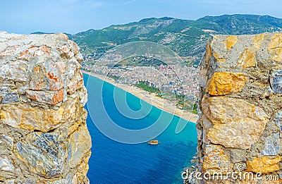 The view from Alanya castle Stock Photo