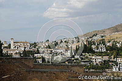 View of the Albaicin in Granada, Spain, and Stock Photo