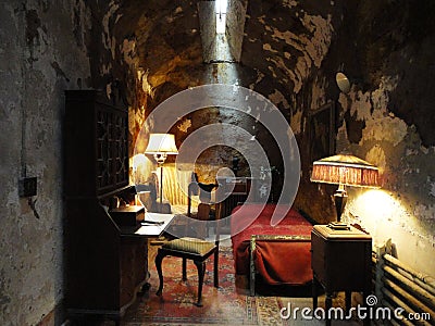 View from alcatras penitentiary alcapone cell Editorial Stock Photo