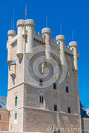 View of the Alcazar of Segovia, Spain Stock Photo