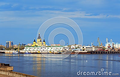 View of Alexandr Nevsky Cathedral in Nizhny Novgorod Editorial Stock Photo