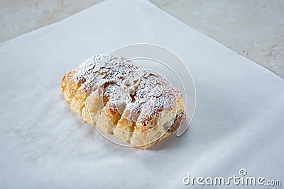 almond croissant bear claw pastry, filo dough, phyllo Stock Photo