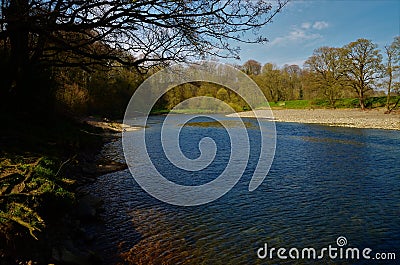 Landscapes of Cumbria - River Lune, Kirkby Lonsdale Stock Photo