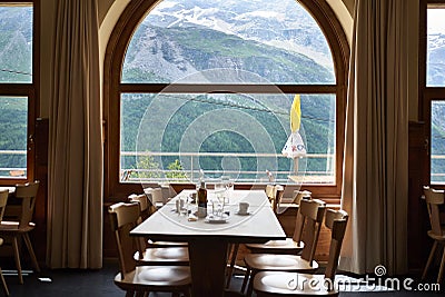 View of Alp Grum restaurant interior Editorial Stock Photo
