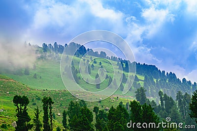 Prashar Lake trekk trail Stock Photo