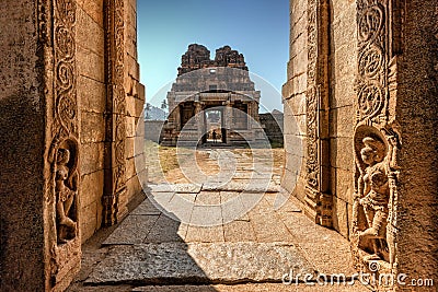 The view of ancient Achyutaraya Temple. Hampi, Karnataka, India Stock Photo