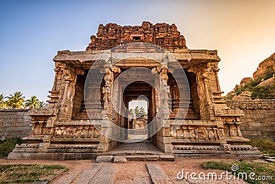 The view of ancient Achyutaraya Temple. Hampi, Karnataka, India Stock Photo
