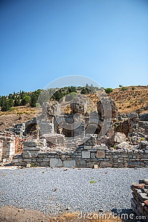 View of ancient city Ephesus, Turkey Stock Photo
