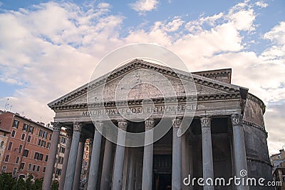 View of ancient Roman monuments Stock Photo