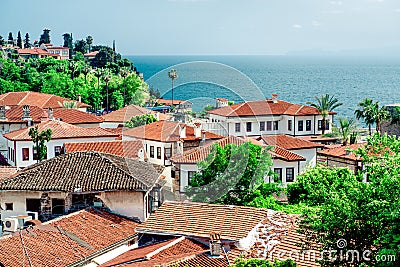 View of Antalya city Stock Photo