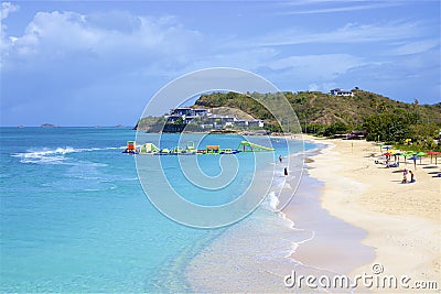 Darkwood beach in Antigua, Caribbean Editorial Stock Photo