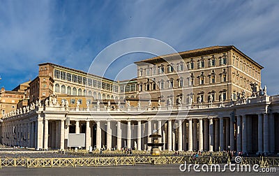 View of Apostolic Palace from Saint Peter's Square Stock Photo