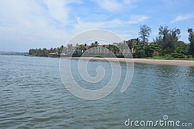 View of Arabian Sea at South Goa Beach Stock Photo