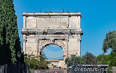 The A View of the Arch of Titus Stock Photo