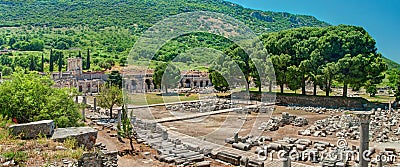 View of archeological excavations site Stock Photo