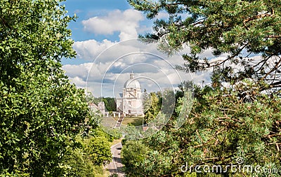 View of the architectural ensemble of the XVIII century.Liskiava. Lithuania Stock Photo