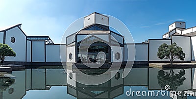 View of architecture in Suzhou Museum Stock Photo