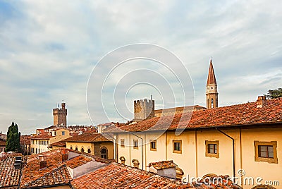 Arezzo historic center skyline Stock Photo