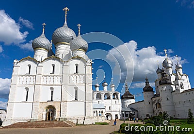 View of the Assumption Cathedral, Rostov Stock Photo