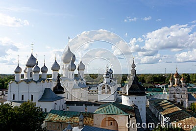 View of the Assumption Cathedral, Rostov Veliky Stock Photo