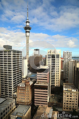 VIew of auckland city in New Zealand Editorial Stock Photo