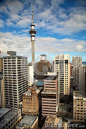 VIew of auckland city in New Zealand Stock Photo