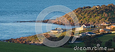 View of Australian coastal town during winter Stock Photo