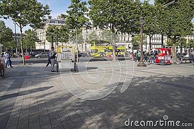 View on avenue champs elysees in paris Editorial Stock Photo