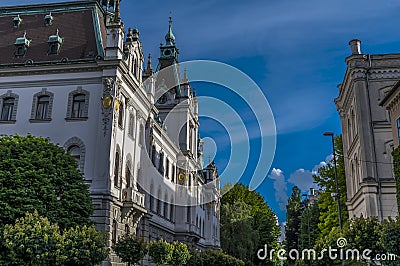 A view away from Congres Square in Ljubljana Stock Photo