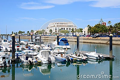 View of Ayamonte marina, Spain. Editorial Stock Photo