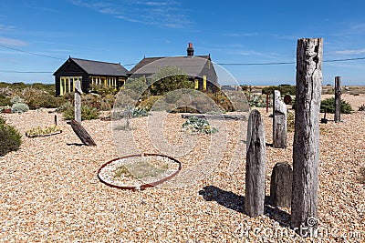 Jarman`s Prospect Cottage in Dungeness. Editorial Stock Photo