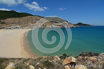 View of Bai Mon beach in Dai Lanh, Vietnam Stock Photo