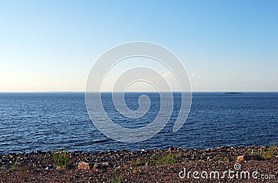 View of the Baltic sea. The Island Of Kotlin. Russia. Stock Photo