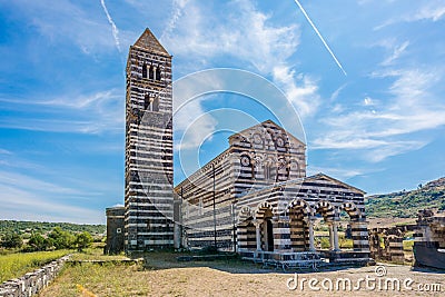 View at the Basilica Holy Trinity of Saccargia Stock Photo