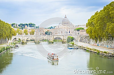 View of the Basilica St Peter in Rome, Italy Stock Photo