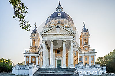 View at the Basilica Superga near Turin - Italy Stock Photo