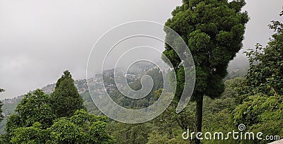 A view from batasia loop in darjeeling Stock Photo