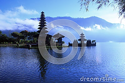 View at Batur Lake Bali Stock Photo