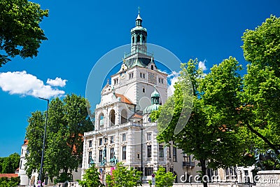 View of the Bavarian National Museum in Munich, Germany Editorial Stock Photo