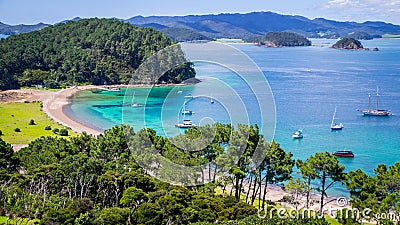 View on Bay of Islands New Zealand Stock Photo