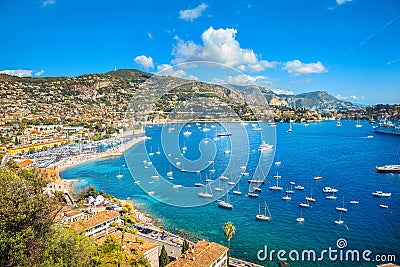 Luxury resort town Villefranche-sur-Mer. Cote d`Azur, French riviera, France Stock Photo