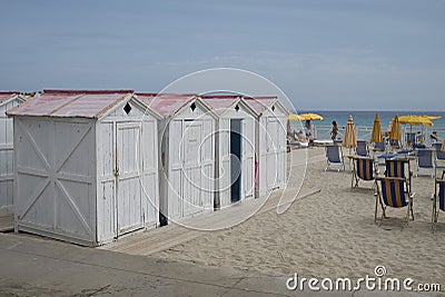 View of the beach club changing rooms Editorial Stock Photo
