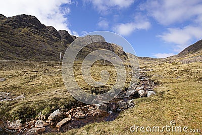 The view from the Bealach Na Ba mountain pass in the Scottish highlands Stock Photo